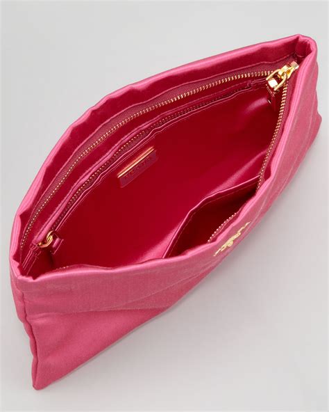 pink prada satin clutch|Prada clutch bag.